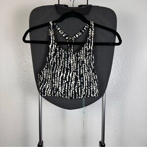 Kona Sol Black and White Women's Swimsuit Top Size M